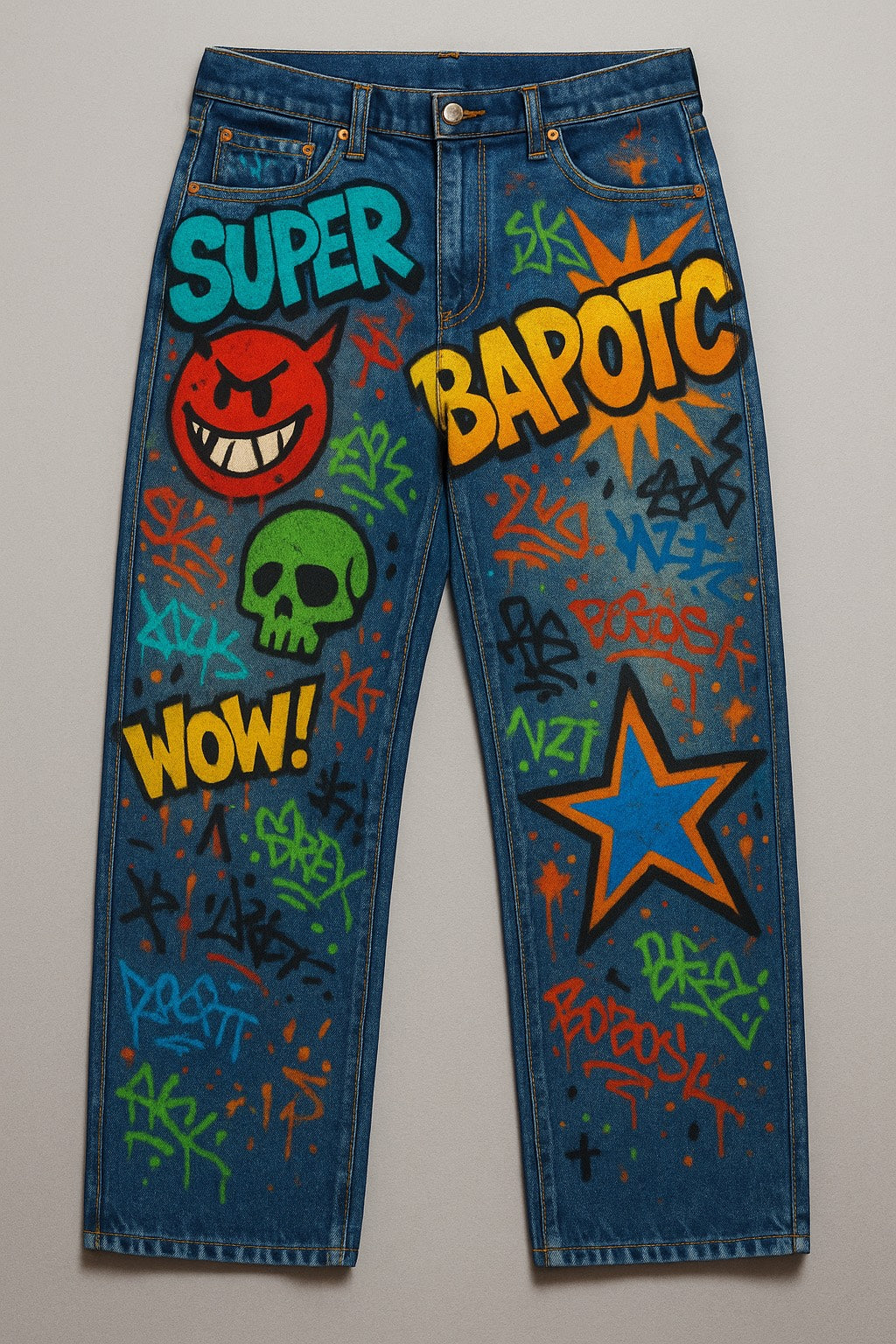 BAPOTC "Super Culture" Graffiti Jeans