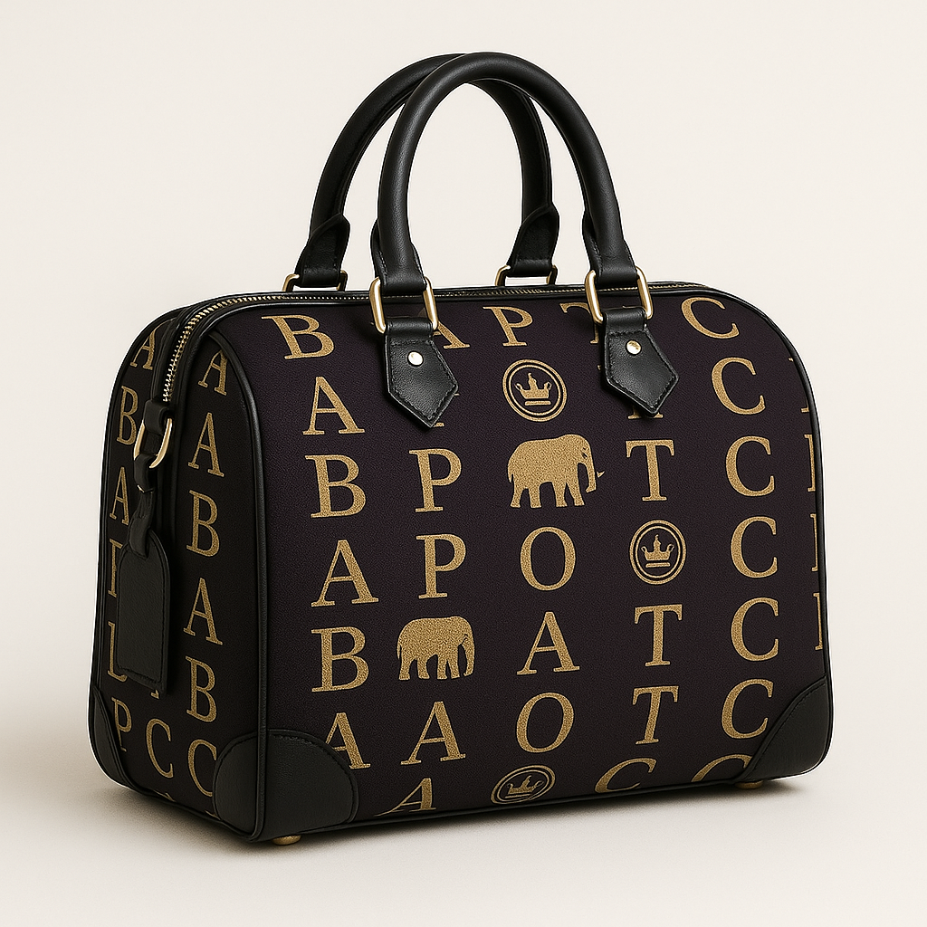 BAPOTC Signature Monogram Bowler Bag