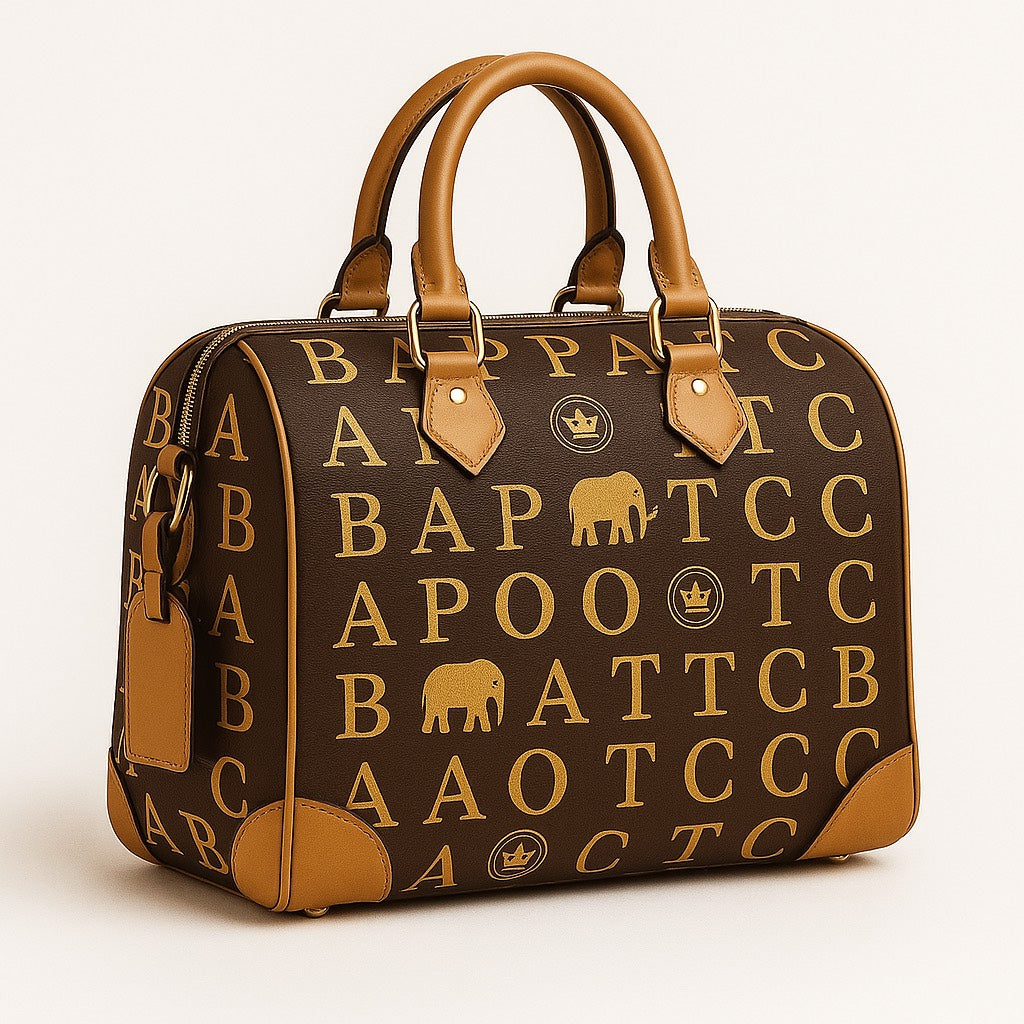 BAPOTC Signature Monogram Bowler Bag