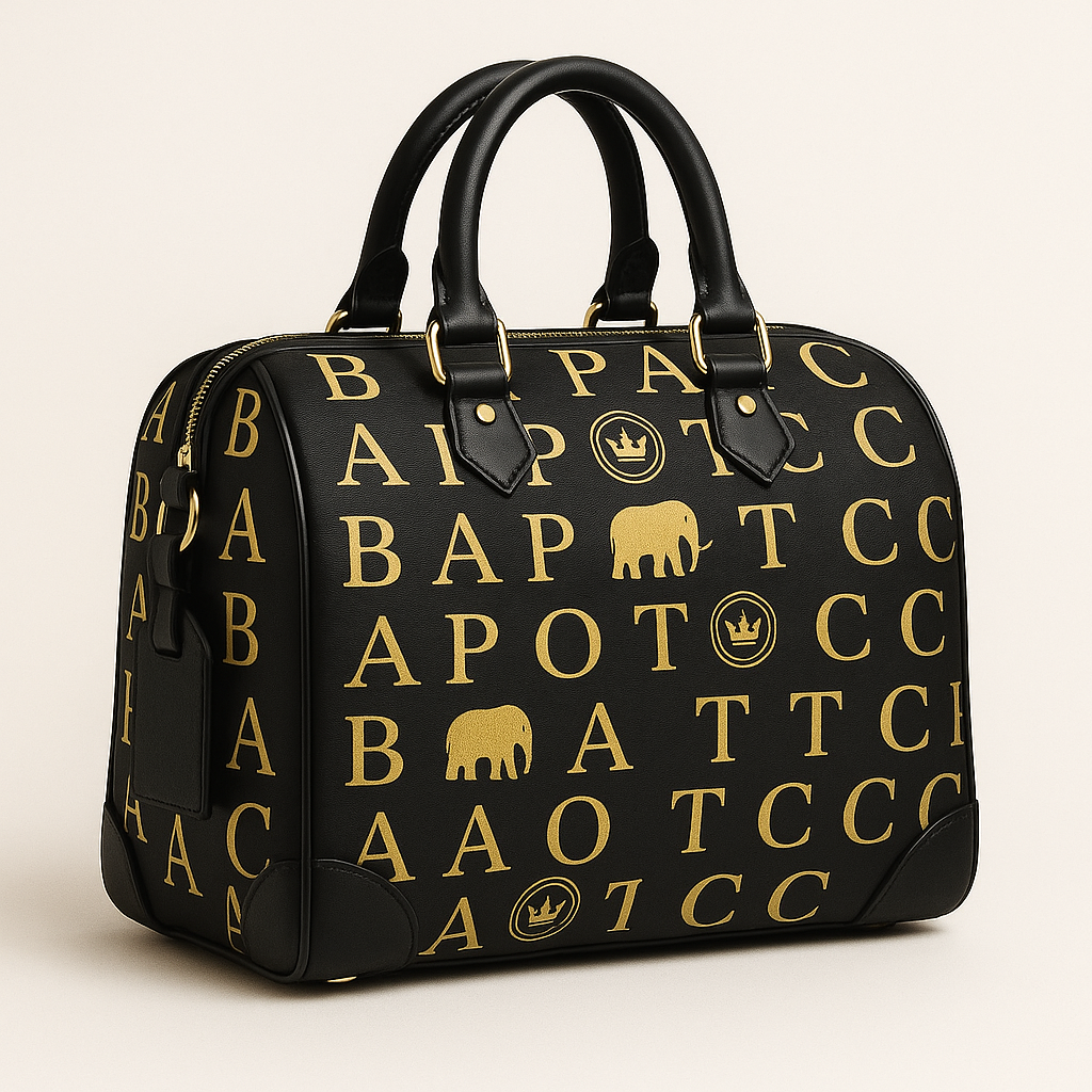 BAPOTC Signature Monogram Bowler Bag