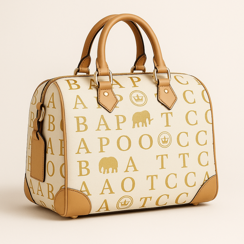BAPOTC Signature Monogram Bowler Bag
