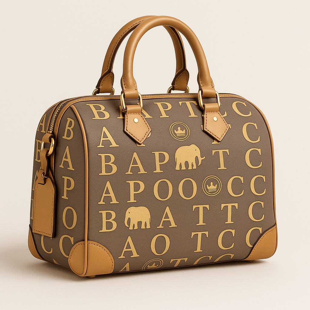 BAPOTC Signature Monogram Bowler Bag