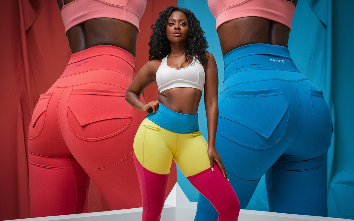 Candy legs leggings showcased in a stylish photo.